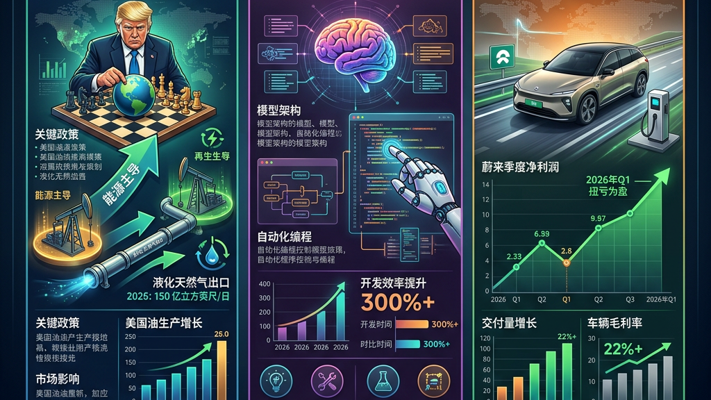 晚间简报 | 特朗普的能源棋局、Anthropic的代码革命与蔚来盈利 封面